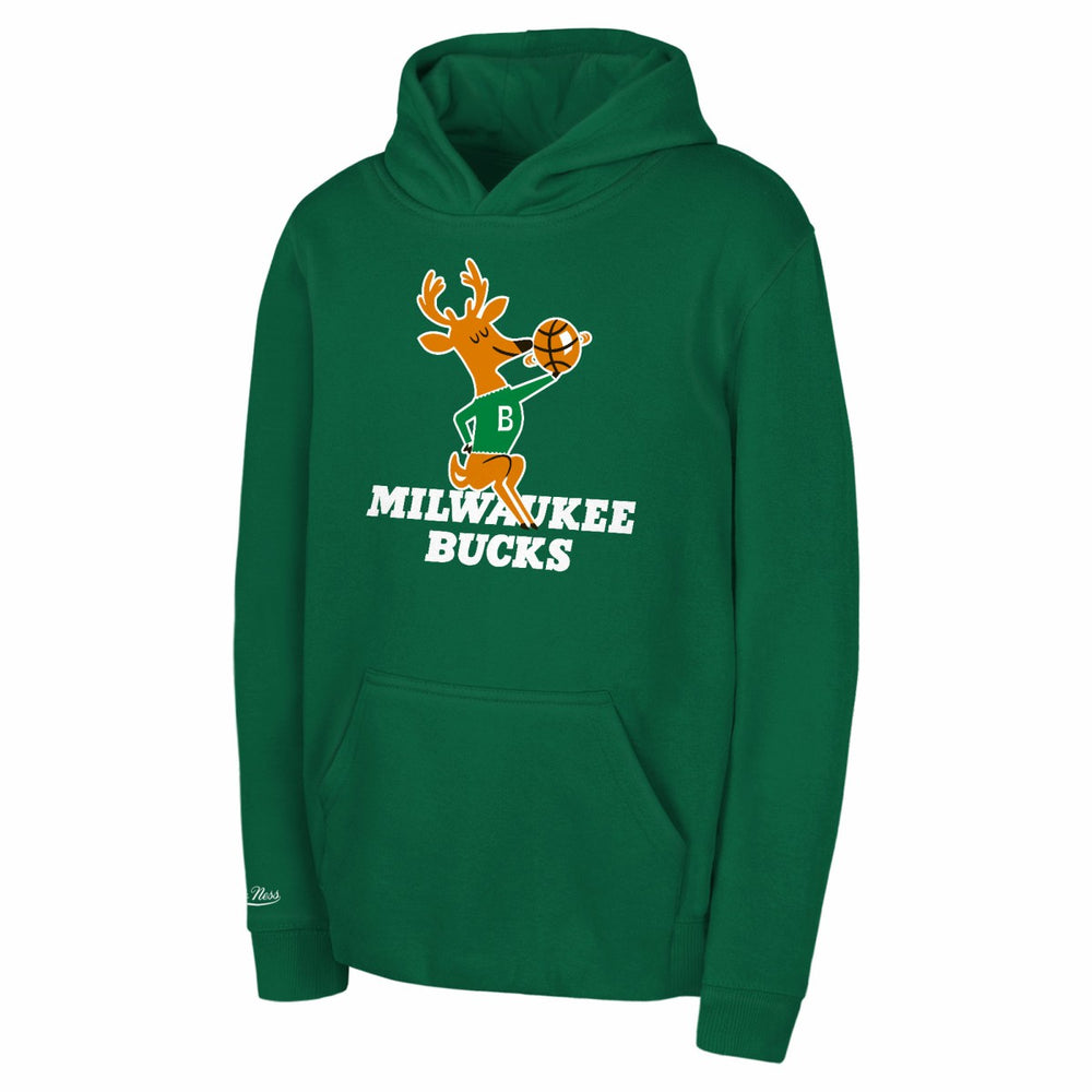 Milwaukee Bucks Preschool Retro Logo Pullover Hoodie Green - Mitchell & Ness outlet