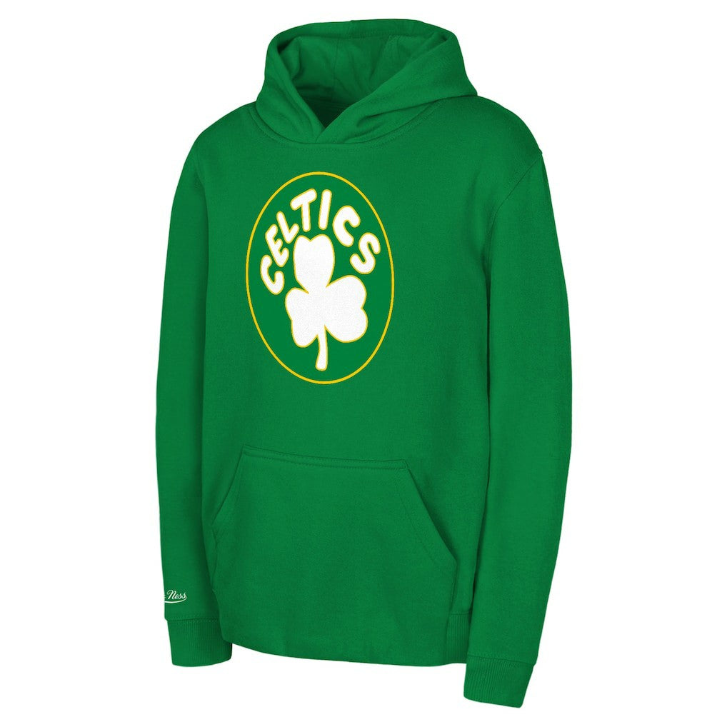 Boston Celtics Preschool Retro Logo Pullover Hoodie Kelly Green - Mitchell & Ness outlet