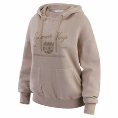 Sacramento Kings WEAR by Erin Andrews Women's Washed Pullover Crewdie Tan