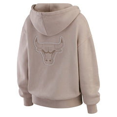 Chicago Bulls WEAR by Erin Andrews Women's Washed Pullover Crewdie Tan
