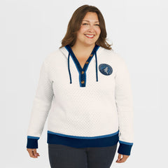 Minnesota Timberwolves WEAR by Erin Andrews Women's Plus Size Hoodie Sweater Cream