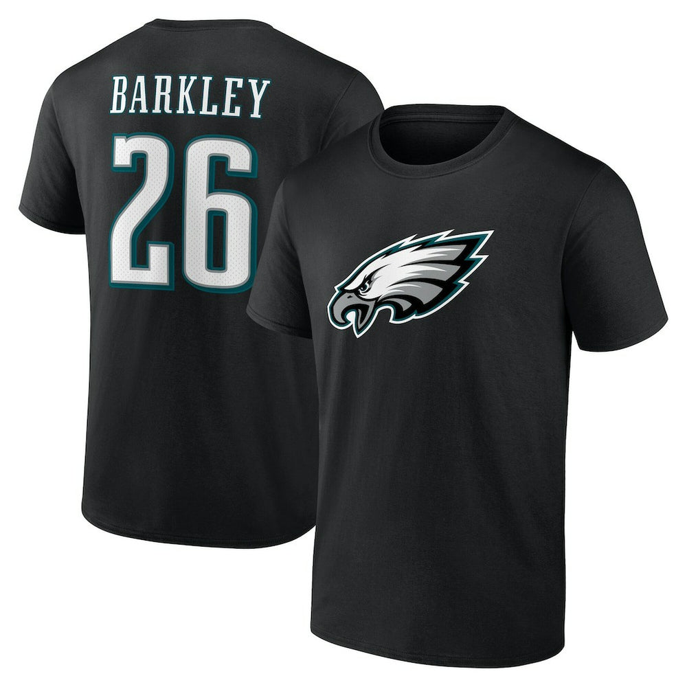 Saquon Barkley Philadelphia Eagles Icon Name & Number - Black