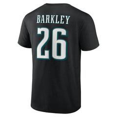 Saquon Barkley Philadelphia Eagles Icon Name & Number - Black