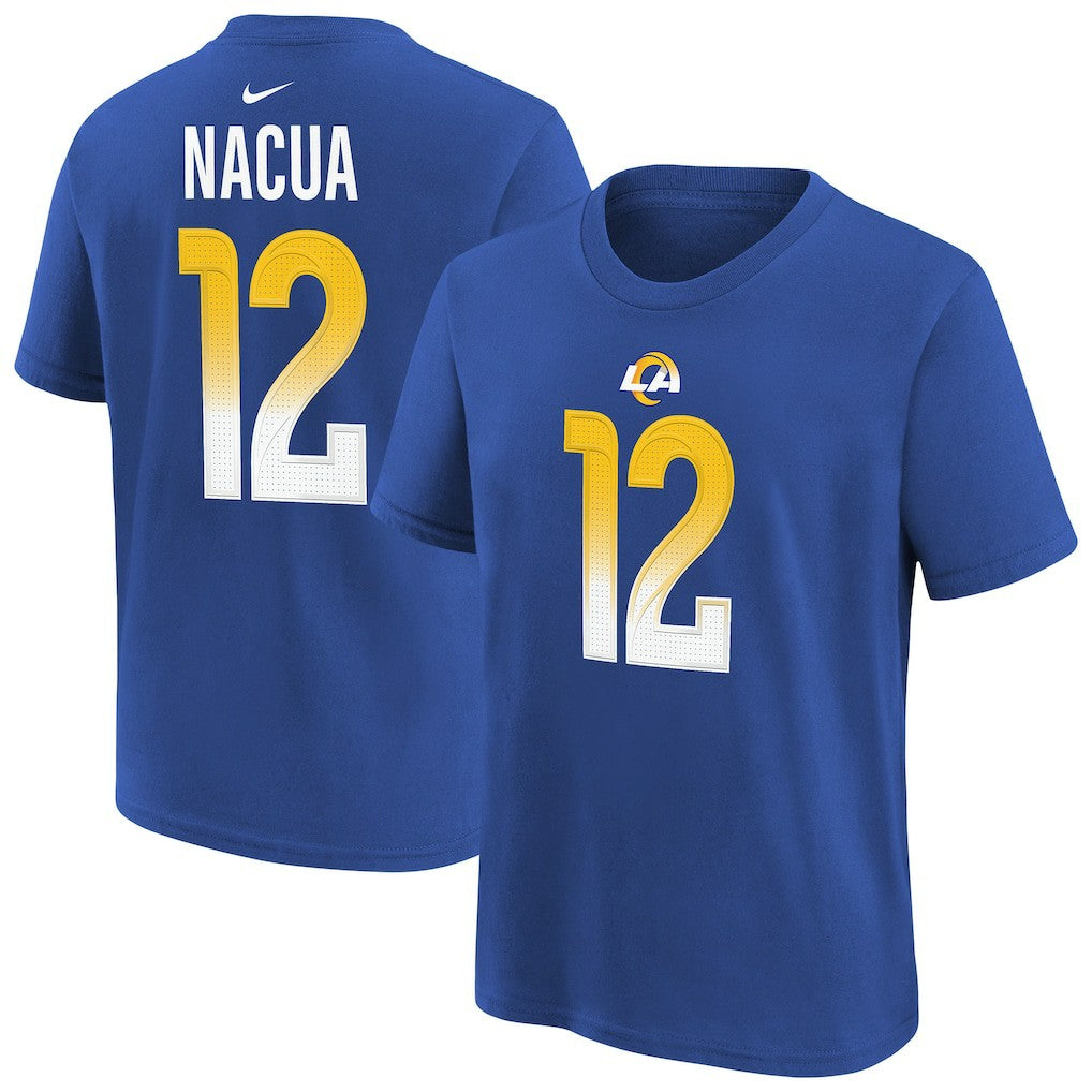 Puka Nacua Los Angeles Rams Youth Player Name & Number T-Shirt - Royal T-shirts
