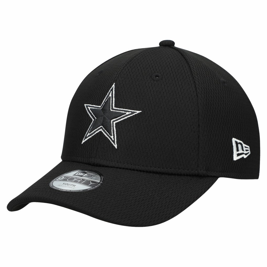 Dallas Cowboys New Era Youth B-Dub 9FORTY Adjustable Hat - Black Hats