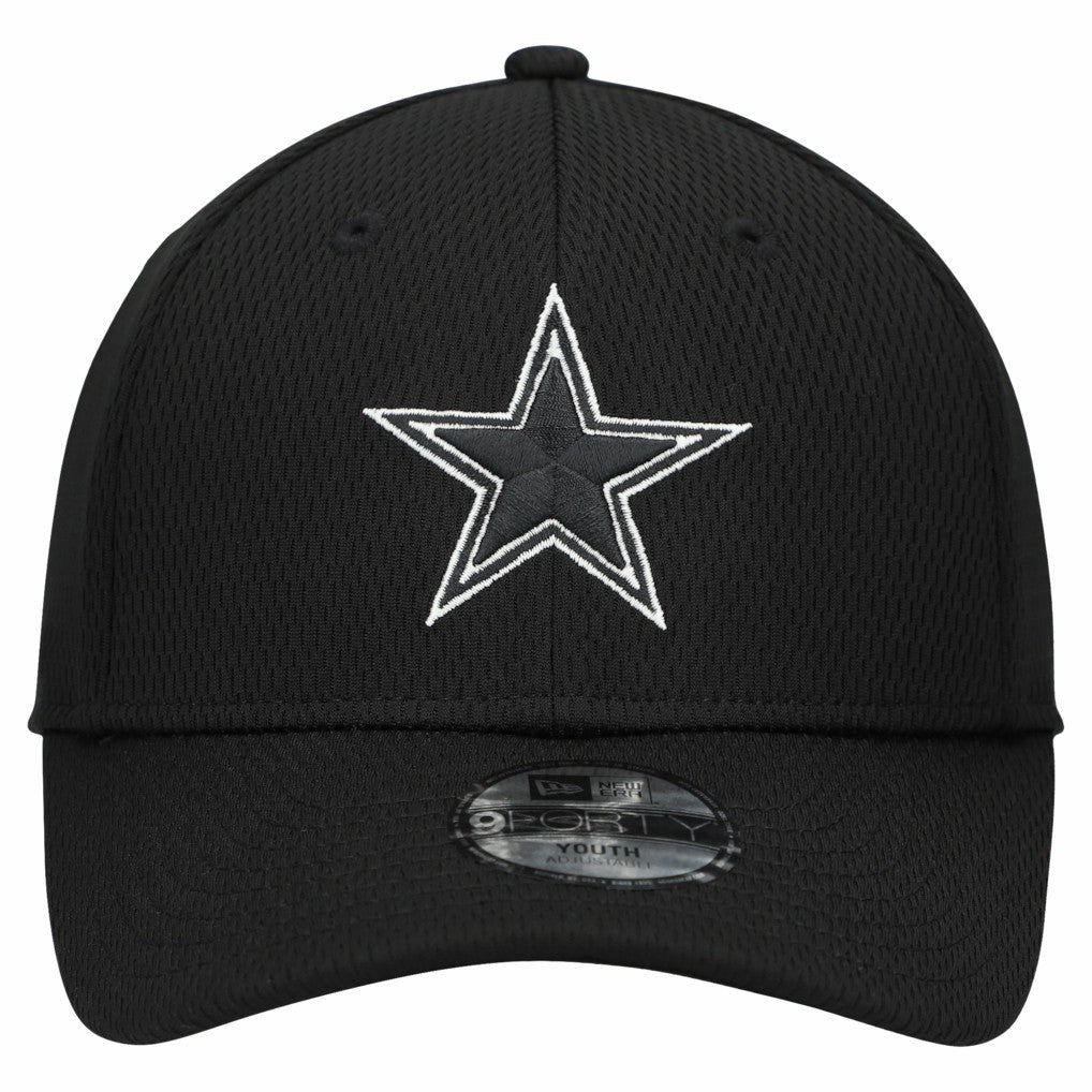 Dallas Cowboys New Era Youth B-Dub 9FORTY Adjustable Hat - Black Hats