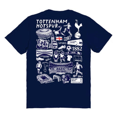 Tottenham Hotspur Vive La Fete Women's Impressions Artwork T-Shirt Navy