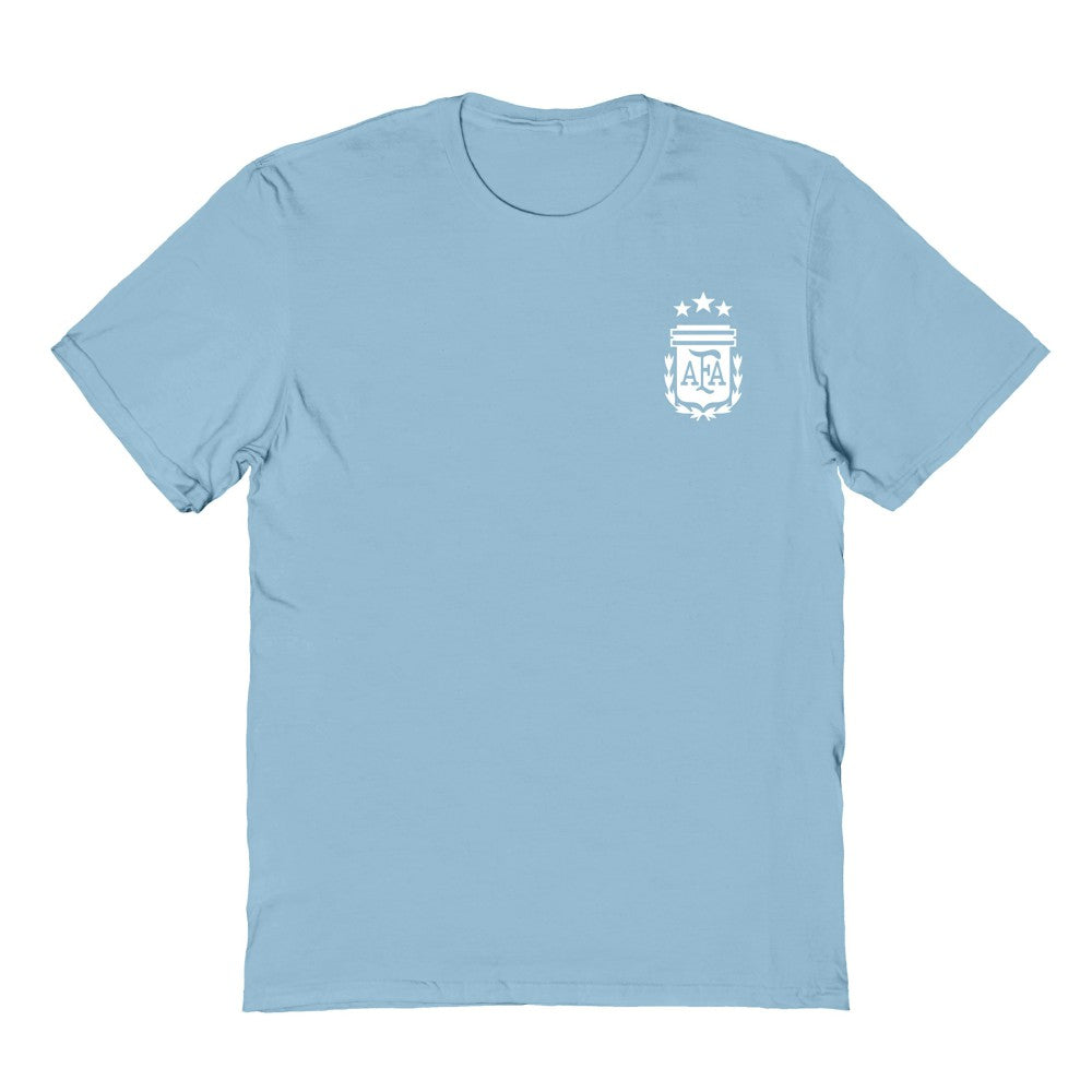 Argentina National Team Vive La Fete Women's Impressions Artwork T-Shirt Light Blue