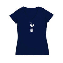 Tottenham Hotspur Vive La Fete Women's Color Badge V-Neck Fitted T-Shirt Navy
