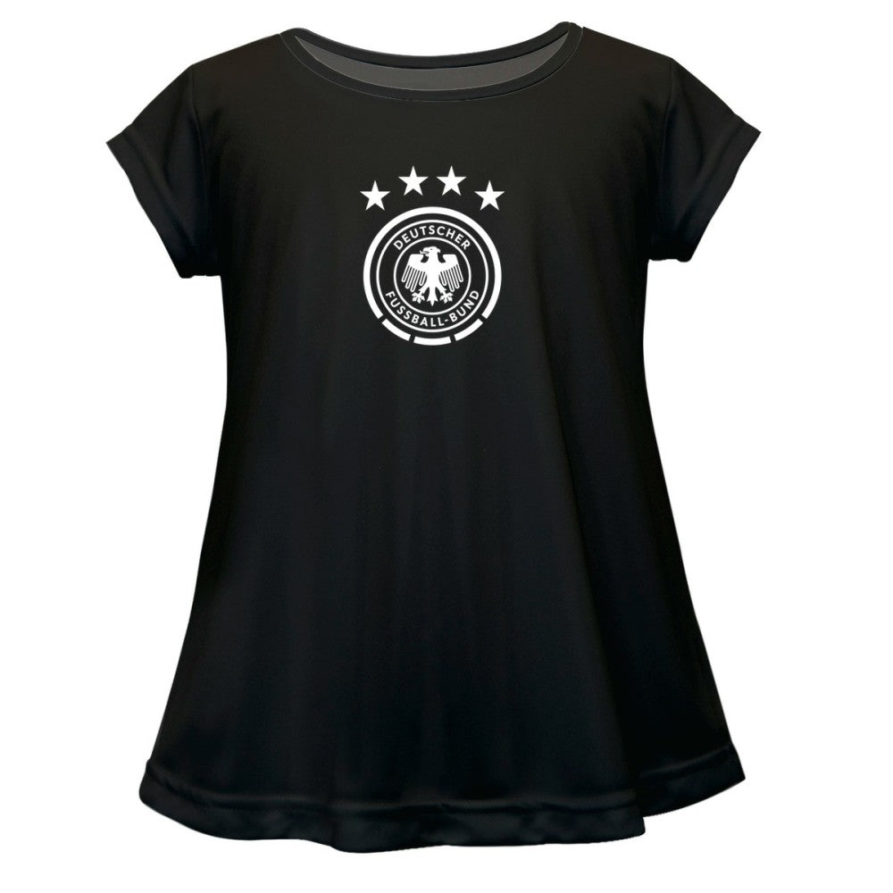 Germany National Team Vive La Fete Girls Youth Color Badge A-Line Top Black