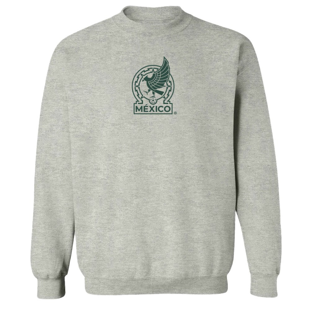 Mexico National Team Vive La Fete Women's Color Badge Pullover Sweatshirt Heather Gray