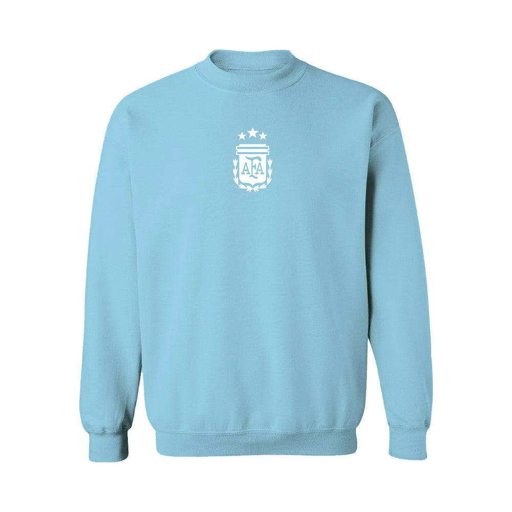 Argentina National Team Vive La Fete Women's Color Badge Pullover Sweatshirt Light Blue