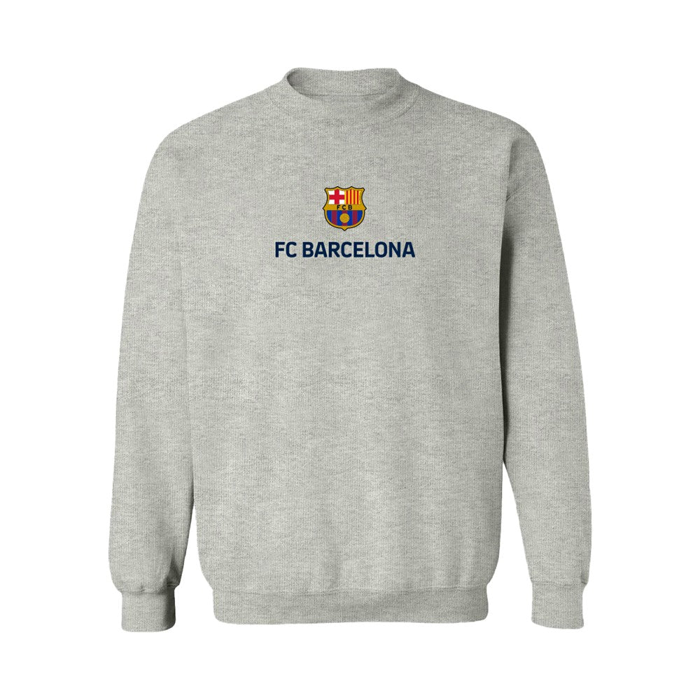 Barcelona Vive La Fete Women's Color Badge Pullover Sweatshirt Heather Gray