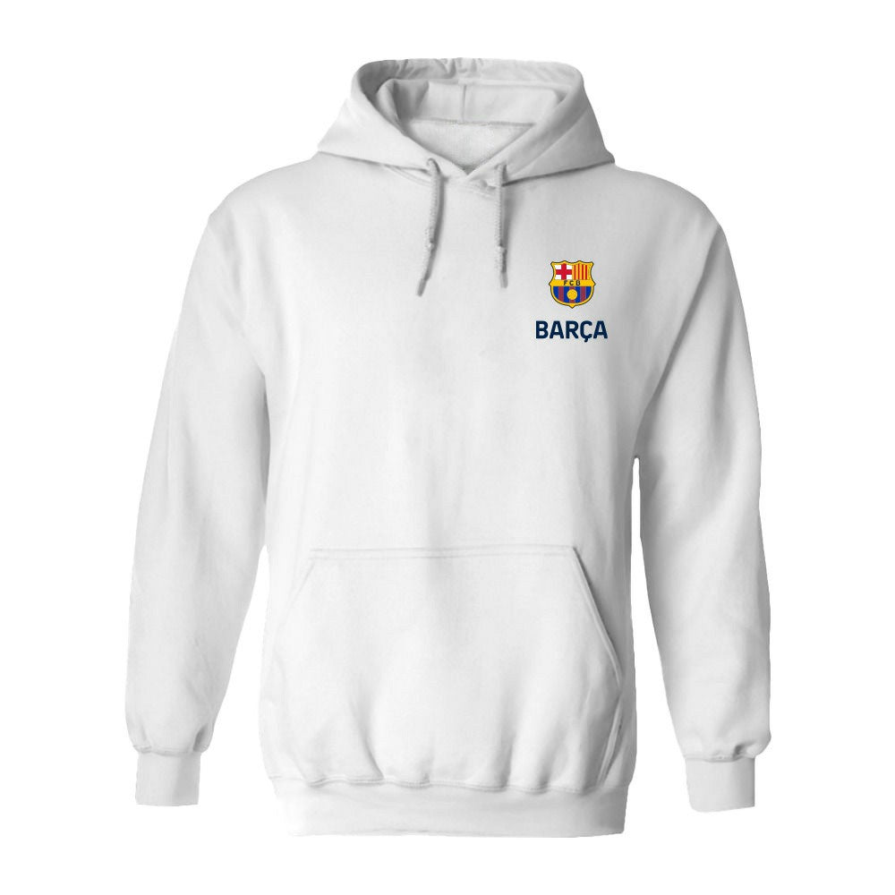 Barcelona Vive La Fete Women's Color Badge Pullover Hoodie White