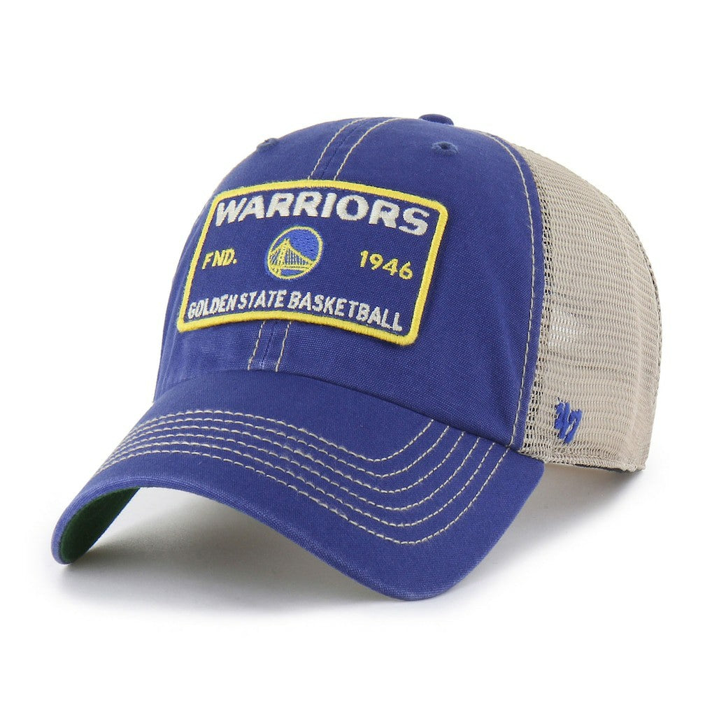 Golden State Warriors '47 Wabash Patch Clean Up Adjustable Hat Royal/Tan - 47 brand