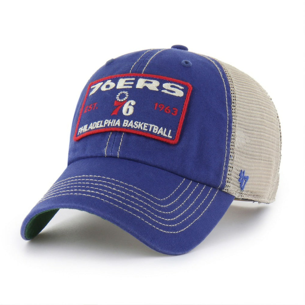 Philadelphia 76ers '47 Wabash Patch Clean Up Adjustable Hat Royal/Tan - 47 brand