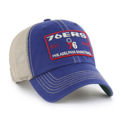 Philadelphia 76ers '47 Wabash Patch Clean Up Adjustable Hat Royal/Tan - 47 brand