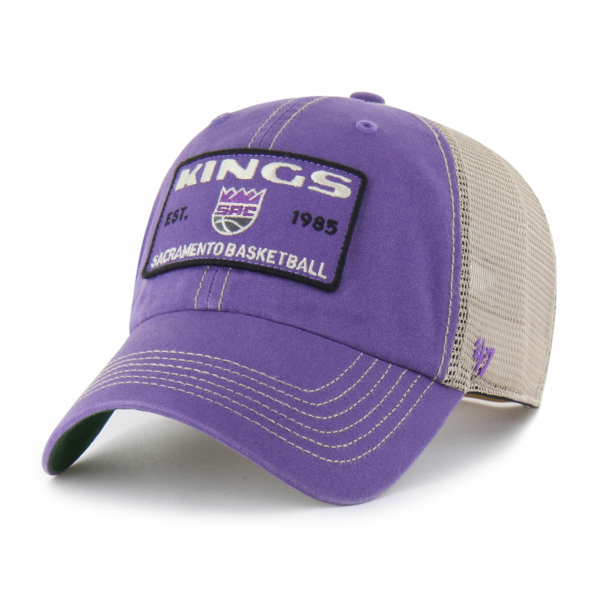 Sacramento Kings '47 Wabash Patch Clean Up Adjustable Hat Purple/Tan - 47 brand