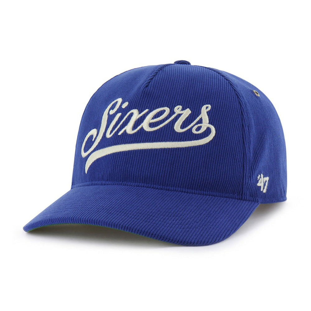 Philadelphia 76ers '47 Golden Age Relaxed Corduroy Hitch Adjustable Hat Royal - 47 brand