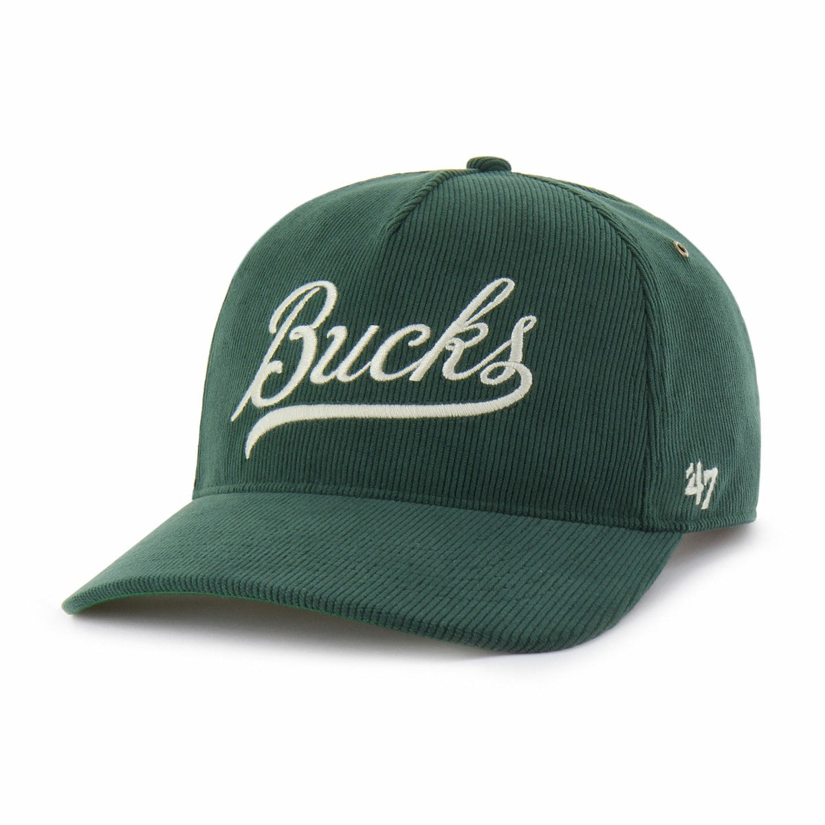 Milwaukee Bucks '47 Golden Age Relaxed Corduroy Hitch Adjustable Hat Hunter Green - 47 brand