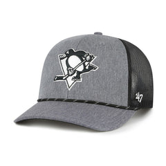 Pittsburgh Penguins '47 Carbon Rope Trucker Adjustable Hat - Gray | US 202801588