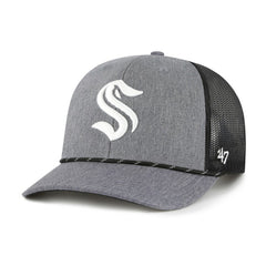 Seattle Kraken '47 Carbon Rope Trucker Adjustable Hat - Gray | US 202801589