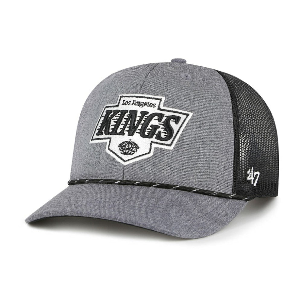 Los Angeles Kings '47 Carbon Rope Trucker Adjustable Hat - Gray | US 202801595