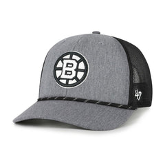 Boston Bruins '47 Carbon Rope Trucker Adjustable Hat - Gray | US 202801603