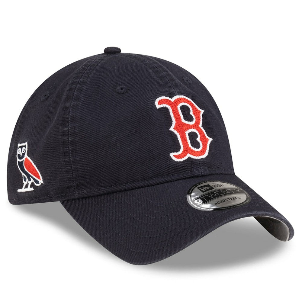 Boston Red Sox OVO x New Era Washed 9TWENTY Adjustable Hat - Navy Hats