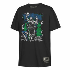 Kevin Garnett Minnesota Timberwolves Youth Chalked Up T-Shirt Black - Mitchell & Ness