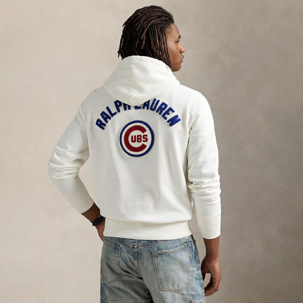Cubs Polo Ralph Lauren Fleece Hoodie - White Hoodies