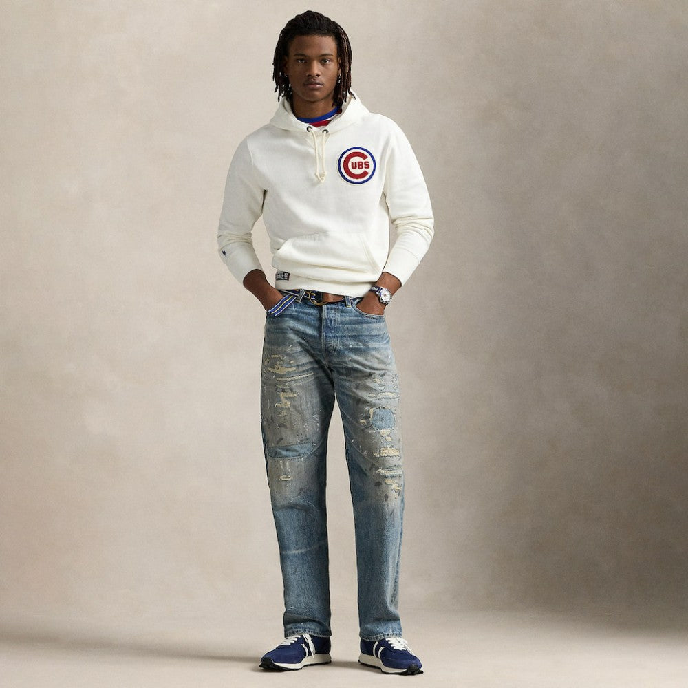 Cubs Polo Ralph Lauren Fleece Hoodie - White Hoodies