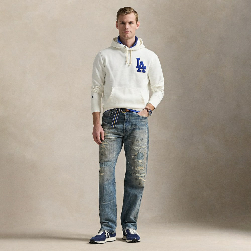 Dodgers Polo Ralph Lauren Fleece Hoodie - White Hoodies