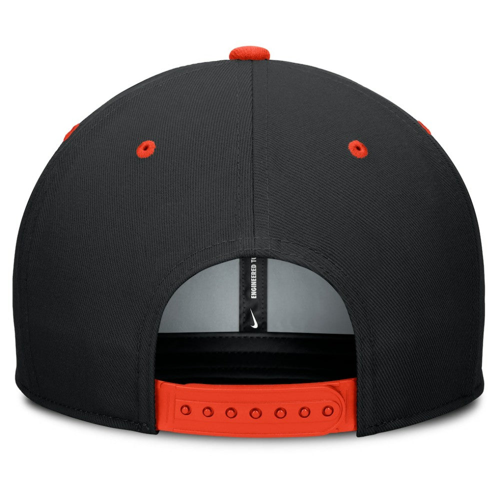 Baltimore Orioles Nike Cooperstown Collection Pro Dri-FIT Snapback Hat - Black/Orange Hats