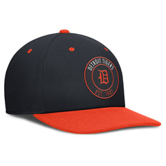 Detroit Tigers Nike Cooperstown Collection Pro Dri-FIT Snapback Hat - Navy/Orange Hats