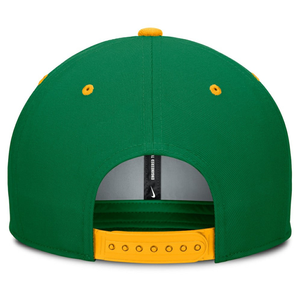 Athletics Nike Cooperstown Collection Pro Dri-FIT Snapback Hat - Green/Gold Hats