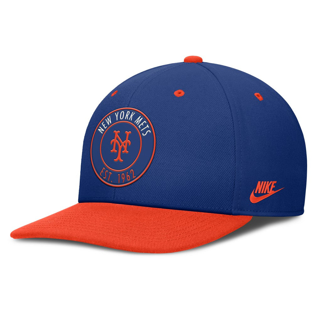 New York Mets Nike Cooperstown Collection Pro Dri-FIT Snapback Hat - Royal/Orange Hats