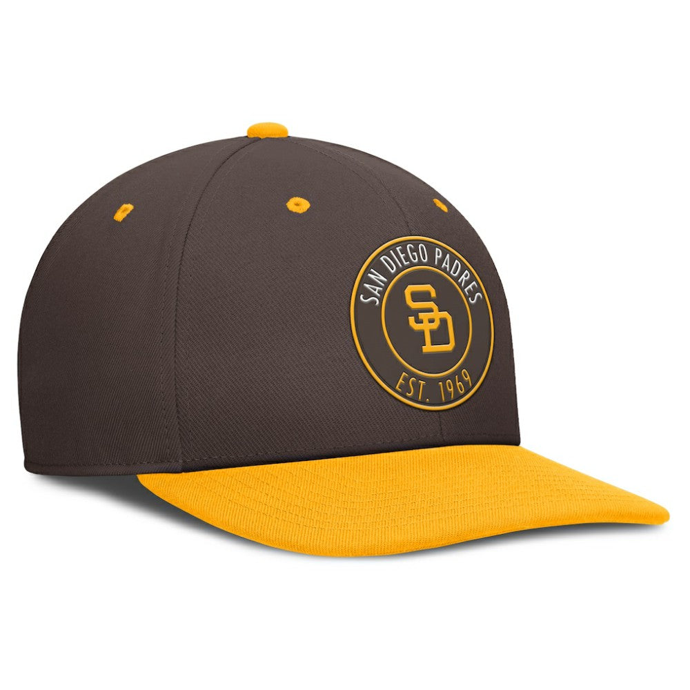 San Diego Padres Nike Cooperstown Collection Pro Dri-FIT Snapback Hat - Brown/Gold Hats