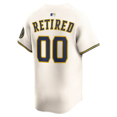 Milwaukee Brewers Nike Home Limited Pick-A-Player Retired Roster Jersey - Cream Jerseys