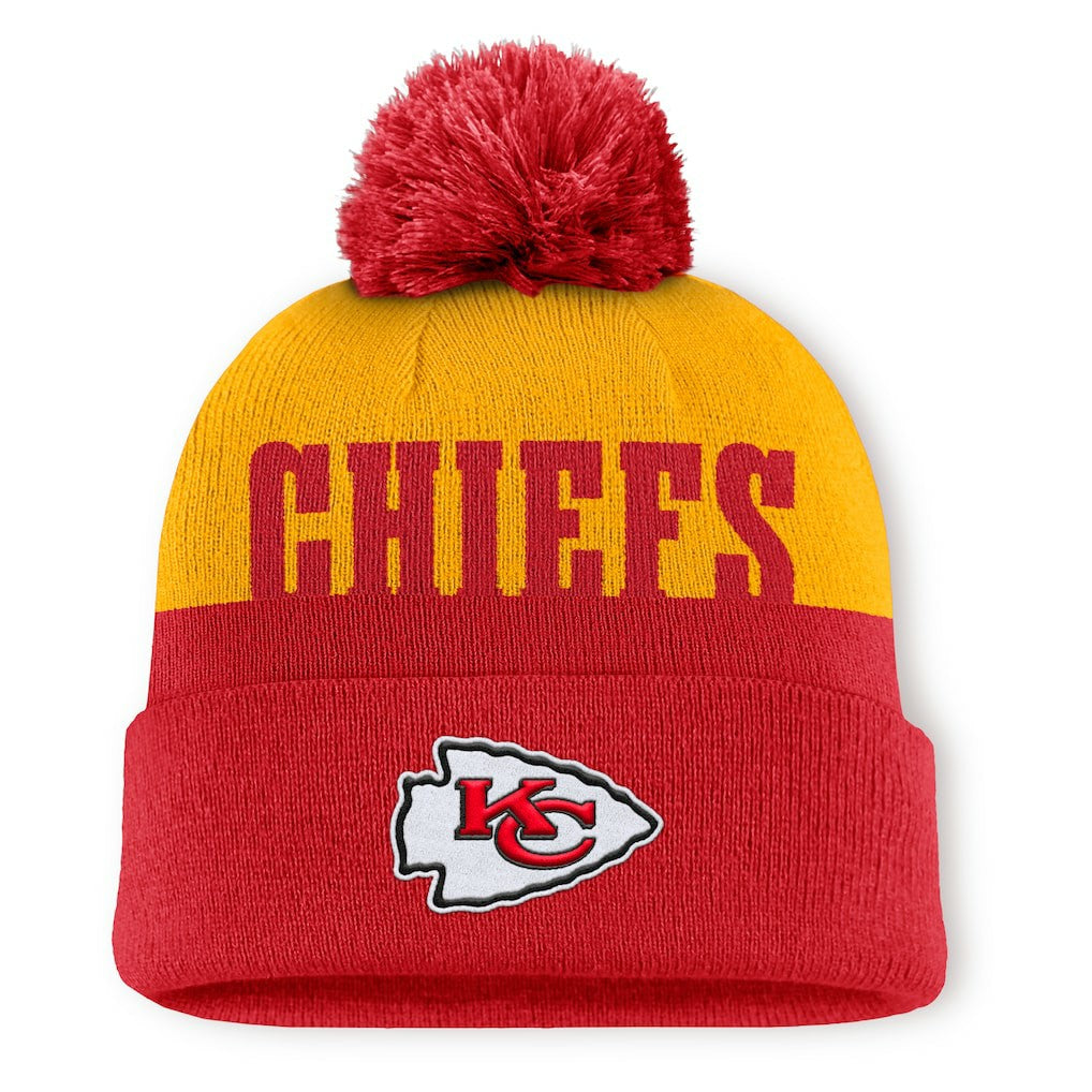 Kansas City Chiefs Punter Cuffed Knit Hat with Pom - Red Hats