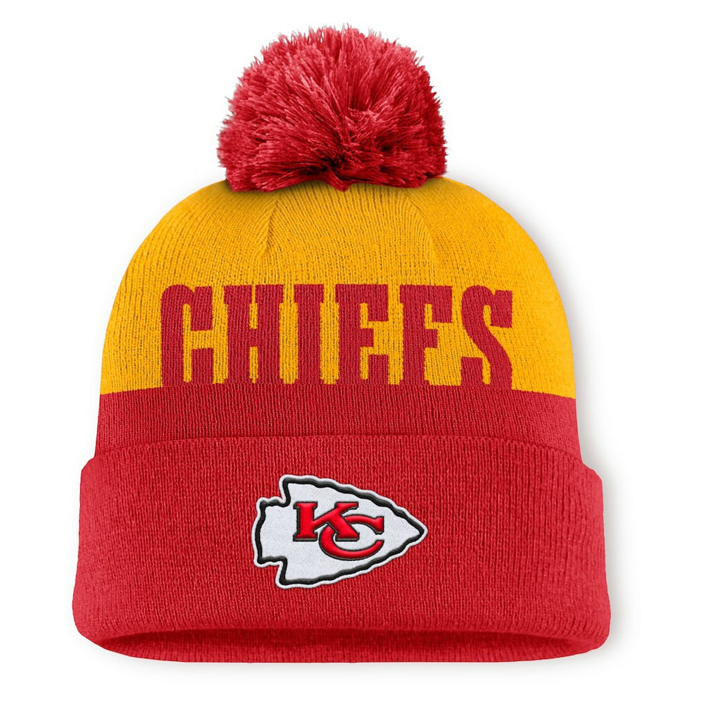 Kansas City Chiefs Punter Cuffed Knit Hat with Pom - Red Hats