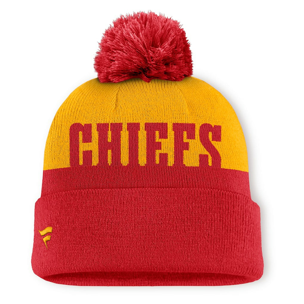 Kansas City Chiefs Punter Cuffed Knit Hat with Pom - Red Hats
