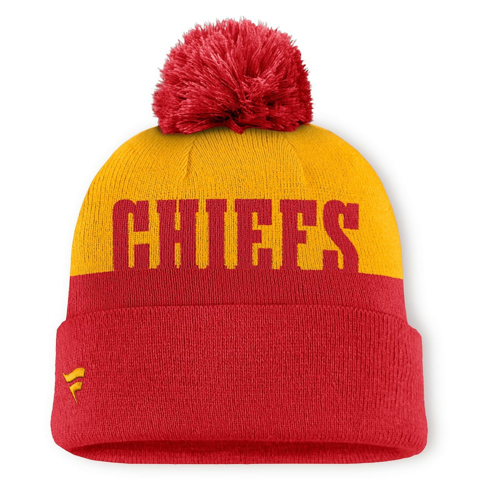 Kansas City Chiefs Punter Cuffed Knit Hat with Pom - Red Hats