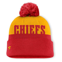 Kansas City Chiefs Punter Cuffed Knit Hat with Pom - Red Hats