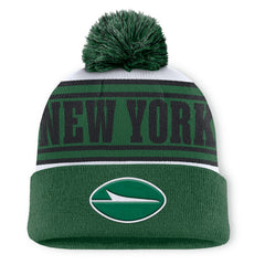 New York Jets Center Cuffed Knit Hat with Pom - Green Hats