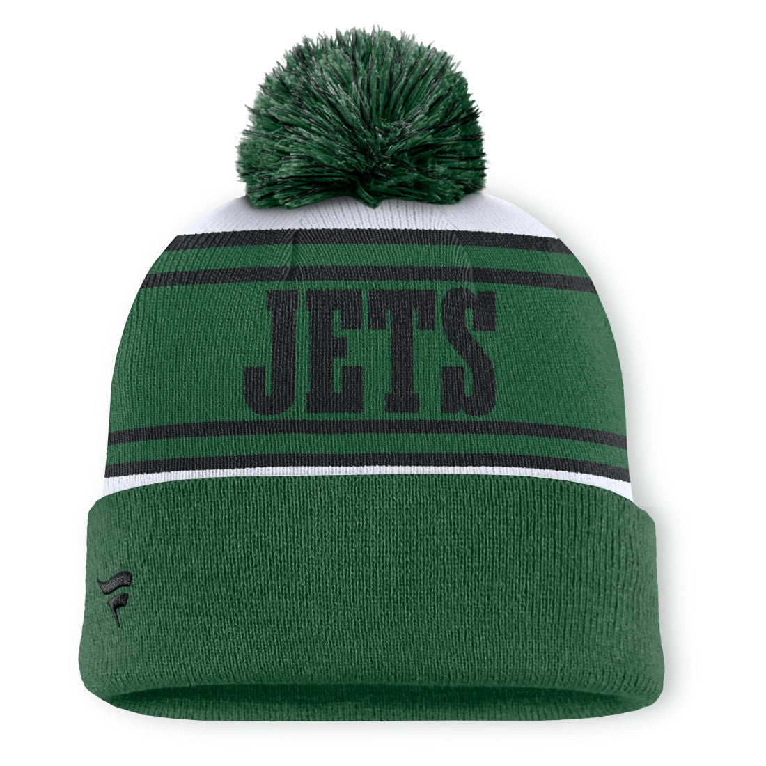 New York Jets Center Cuffed Knit Hat with Pom - Green Hats