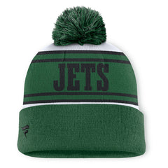 New York Jets Center Cuffed Knit Hat with Pom - Green Hats