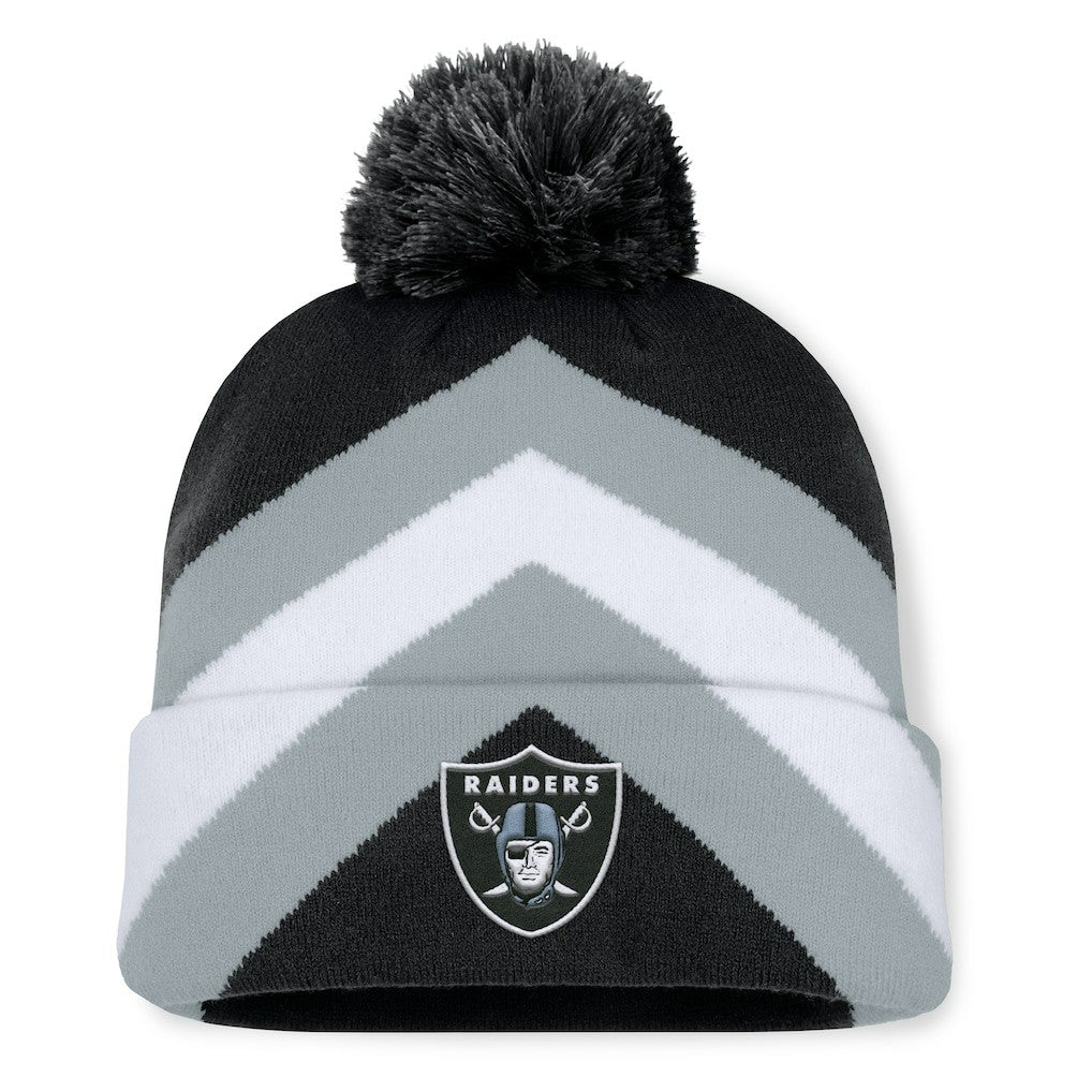 Las Vegas Raiders Women's Cornerback Cuffed Knit Hat with Pom - Black Hats