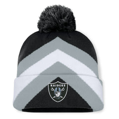 Las Vegas Raiders Women's Cornerback Cuffed Knit Hat with Pom - Black Hats