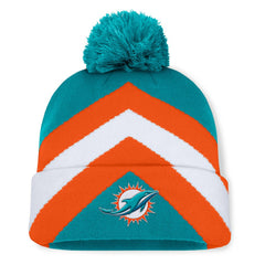 Miami Dolphins Women's Cornerback Cuffed Knit Hat with Pom - Aqua Hats